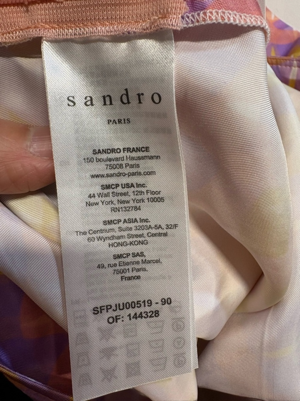 SANDRO
Printed satin-twill midi skirt - Picture 10 of 11